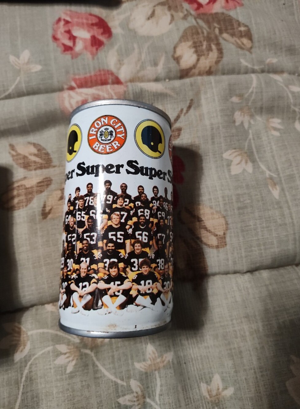 Iron City Beer 1979 Super Bowl Champions Commemorative Open Can - Yellow & Black